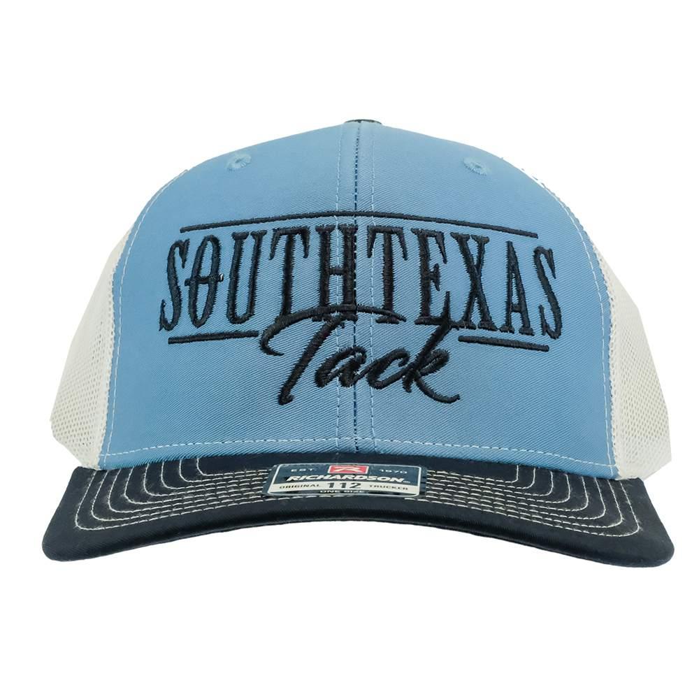 South Texas Tack Apparel Hats OSFA / BLUE/WHITE/NAVY South Texas Tack  Blue and White Mesh Back Cap with Navy Embroidery
