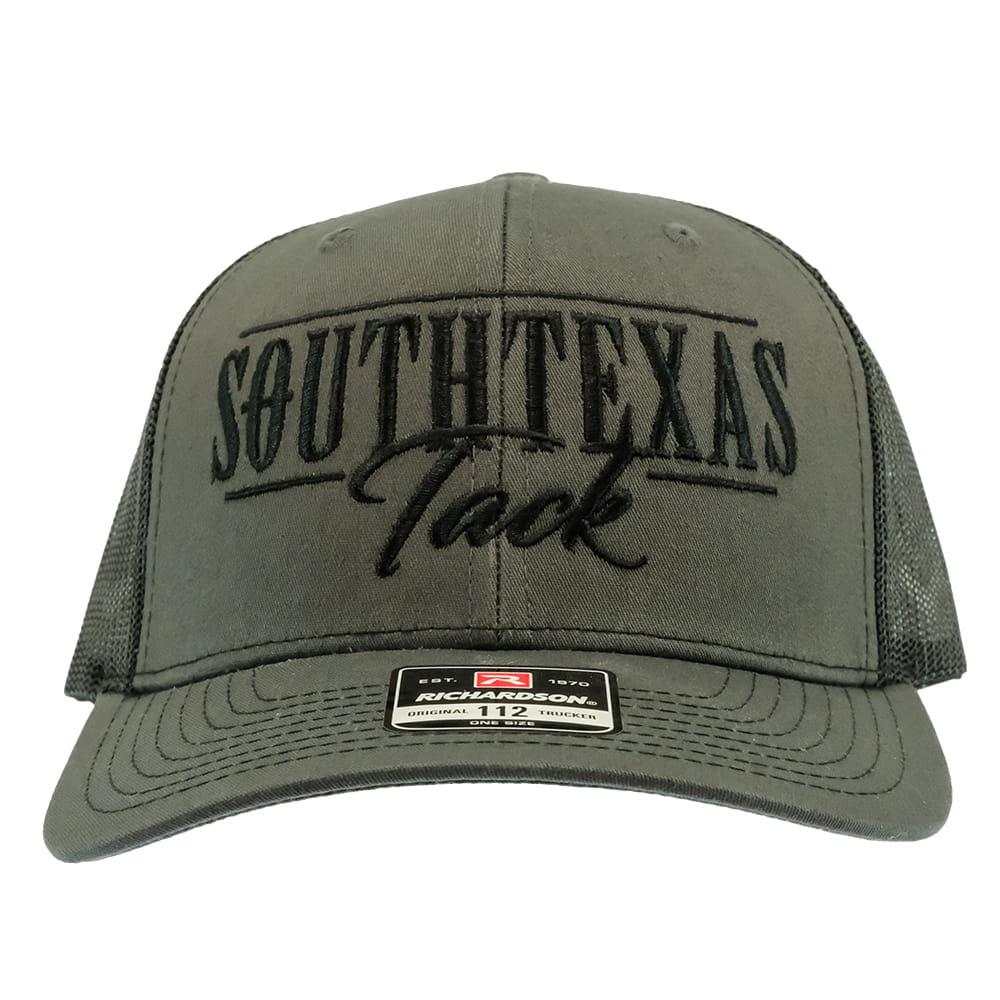 South Texas Tack Apparel Hats OSFA / CHARCOAL/BLACK South Texas Tack  Cap New R to R Logo Black