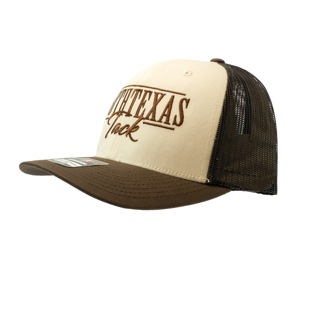 South Texas Tack Apparel Hats South Texas Tack Apparel 112 Cream and Grey with R to R Logo Cap