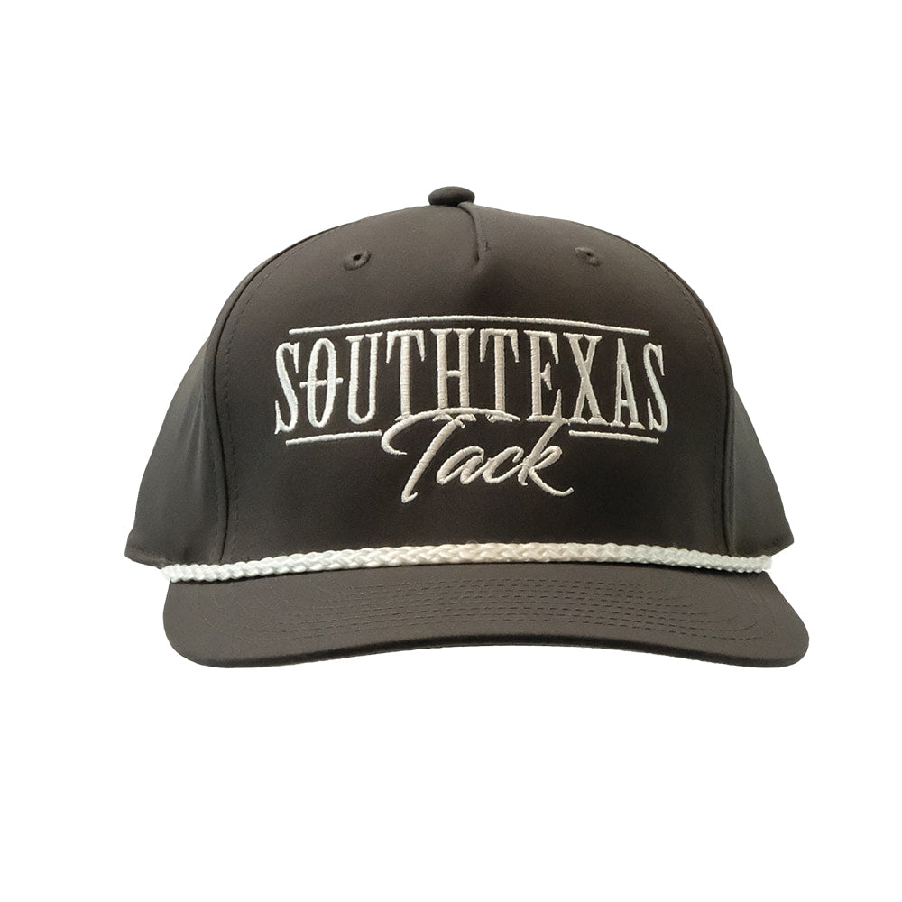 South Texas Tack Apparel Hats South Texas Tack Apparel 258 Cap Dark Grey and White Rope with STT R to R Logo