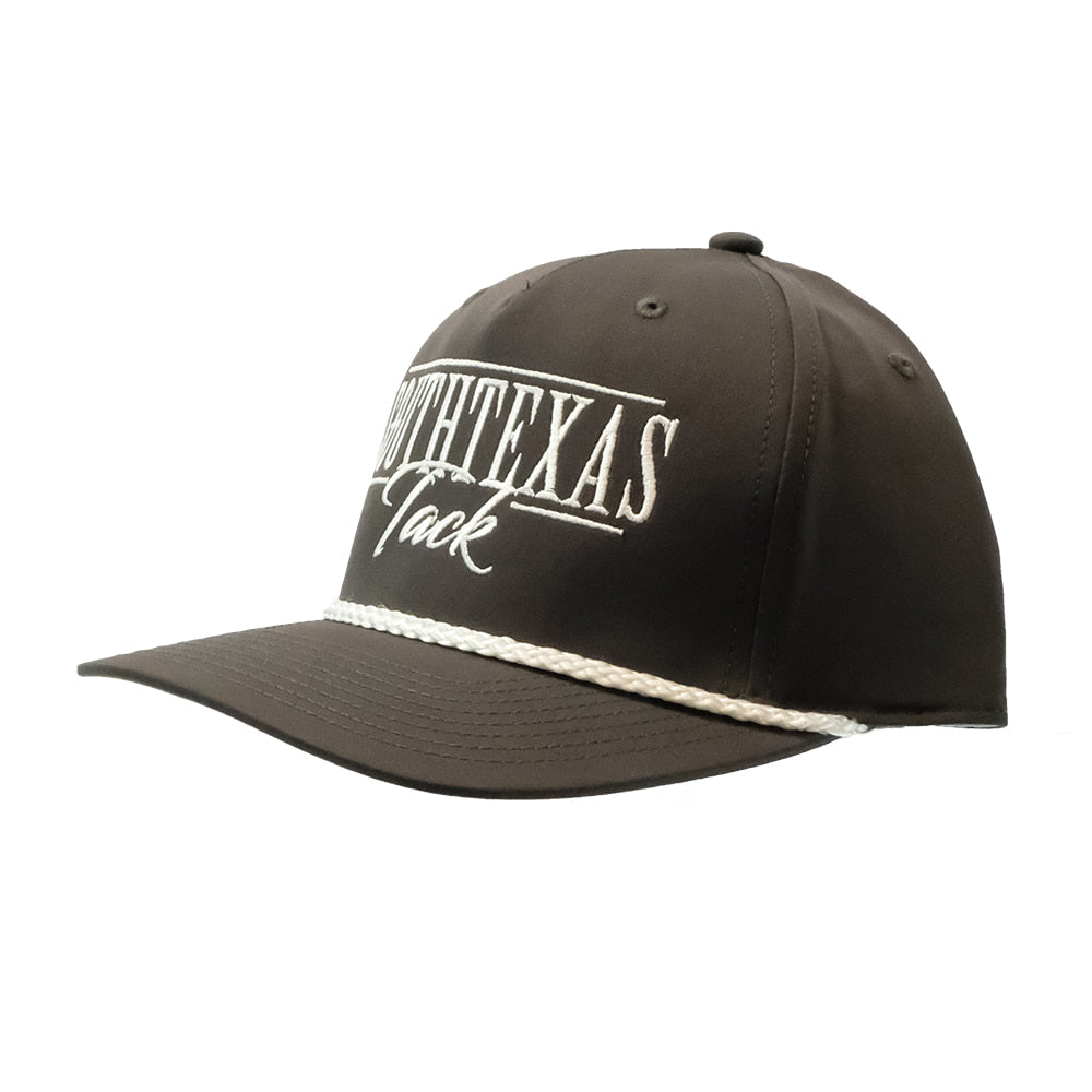 South Texas Tack Apparel Hats South Texas Tack Apparel 258 Cap Dark Grey and White Rope with STT R to R Logo