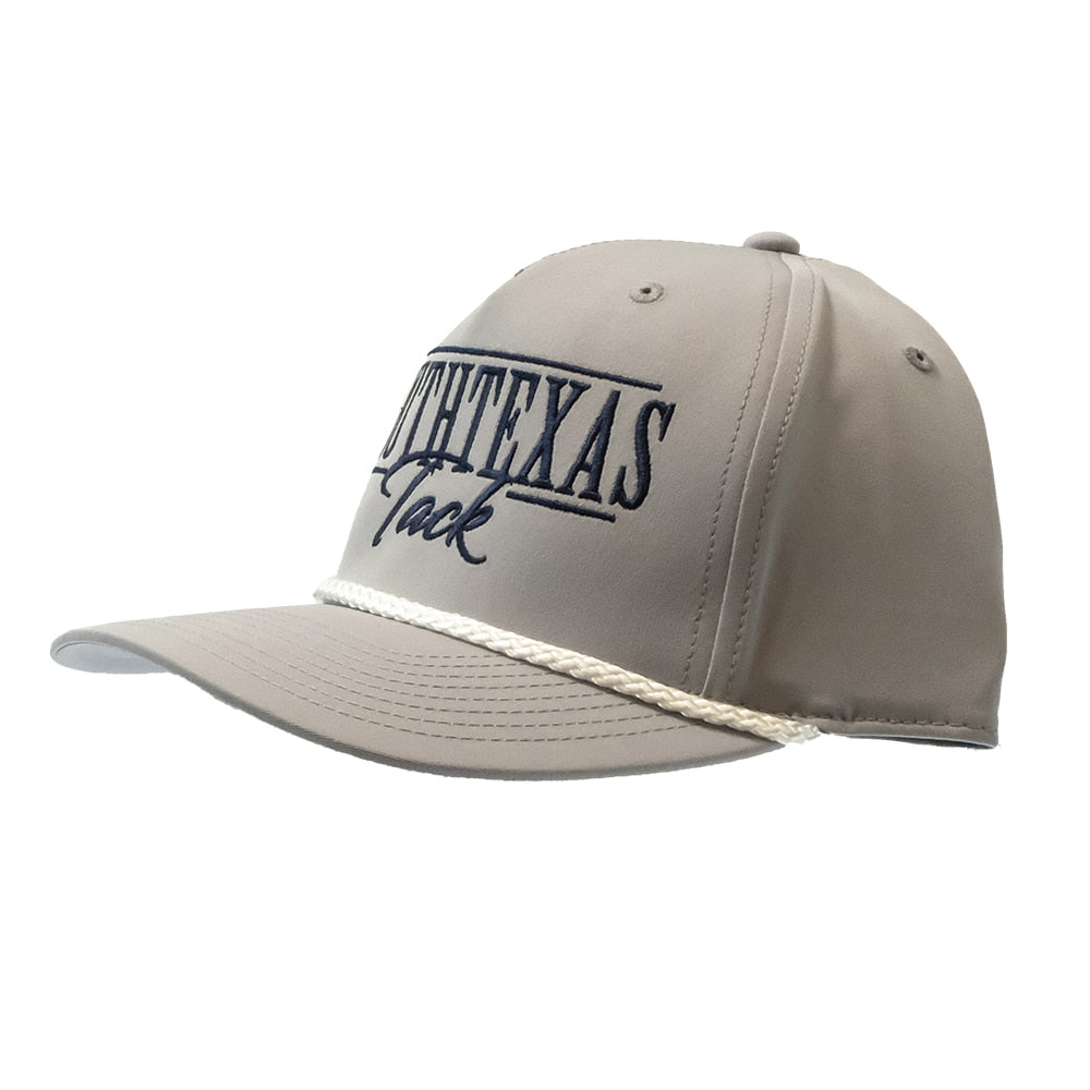 South Texas Tack Apparel Hats South Texas Tack Apparel 258 Cap Light Grey and White Rope with STT R to R Logo