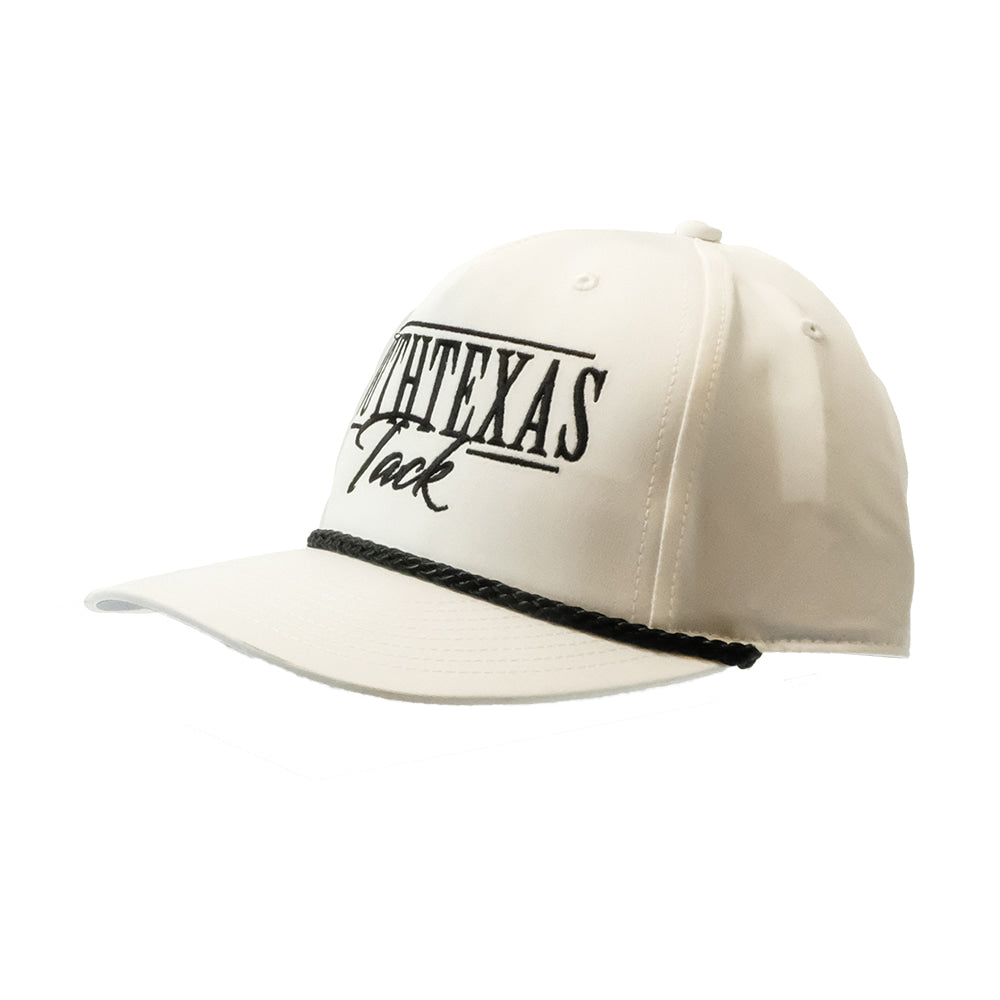 South Texas Tack Apparel Hats South Texas Tack Apparel 258 Cap White and Black Rope with STT R to R Logo