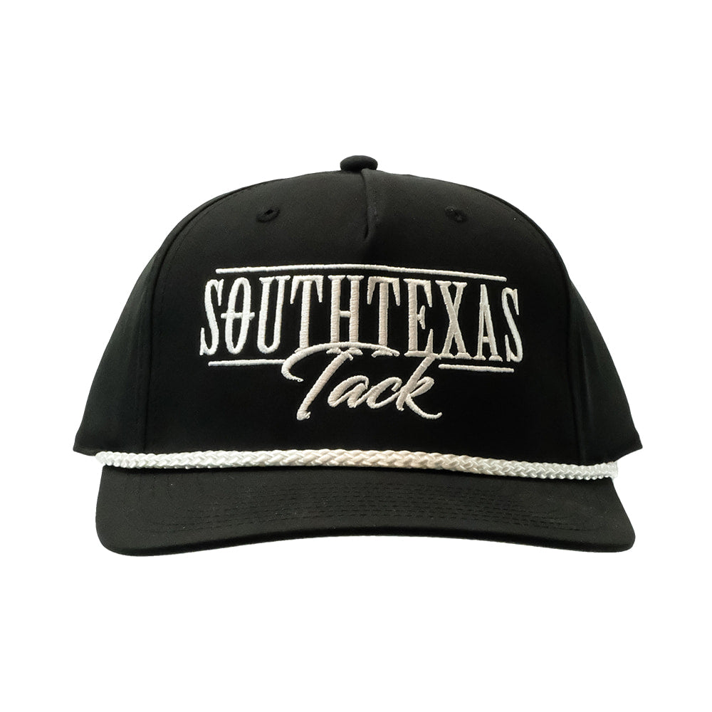 South Texas Tack Apparel Hats South Texas Tack Apparel Black with White Rope Cap