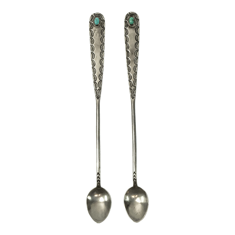 South Texas Tack Apparel Home Decor South Texas Tack 1940's Zuni Silver and Turquoise Spoon Set