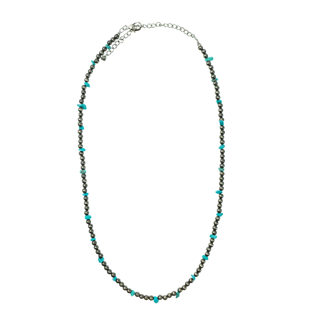 South Texas Tack Apparel Jewelry 13 Inch Synthetic Turquoise Faux Navajo Pearl Necklace