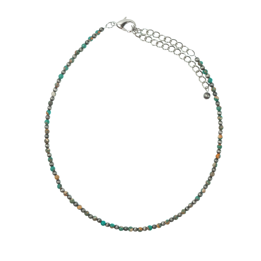 South Texas Tack Apparel Jewelry 15 Inch 15" Faux Navajo Bead and Turquoise Necklace