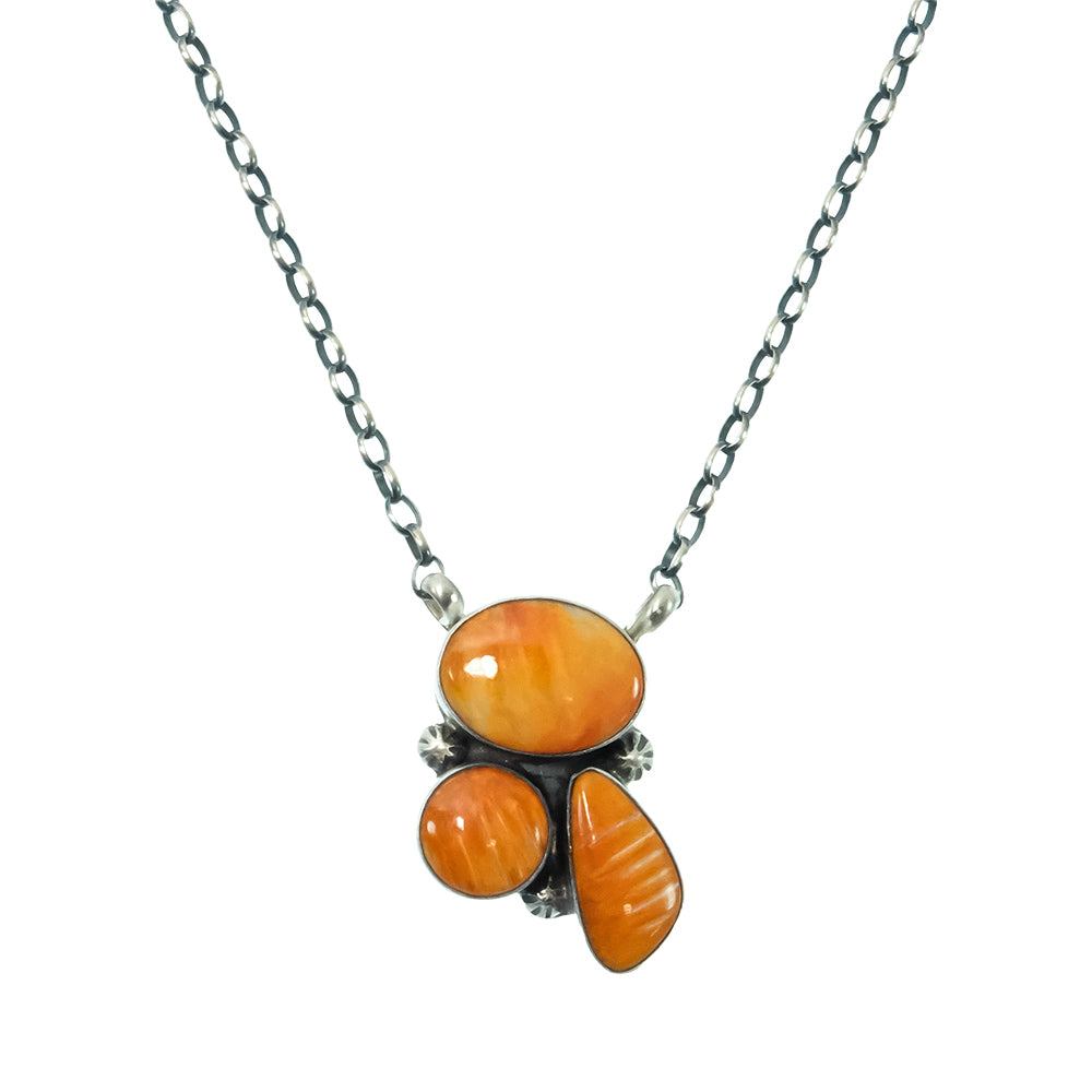South Texas Tack Apparel Jewelry 16 Inch Sharyl Kee Sterling Silver Spiny Oyster Native American Navajo Necklace