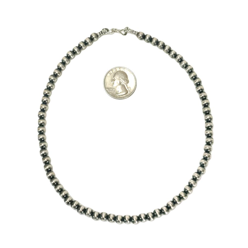South Texas Tack Apparel Jewelry 16 Inch / Silver Navajo Pearl Necklace 6mm x 16inches