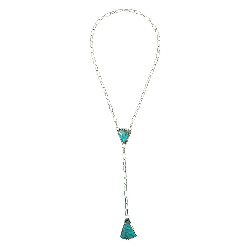 South Texas Tack Apparel Jewelry 18 Inch Charlene Yazzie Turquoise Sterling Silver Native American Navajo Necklace