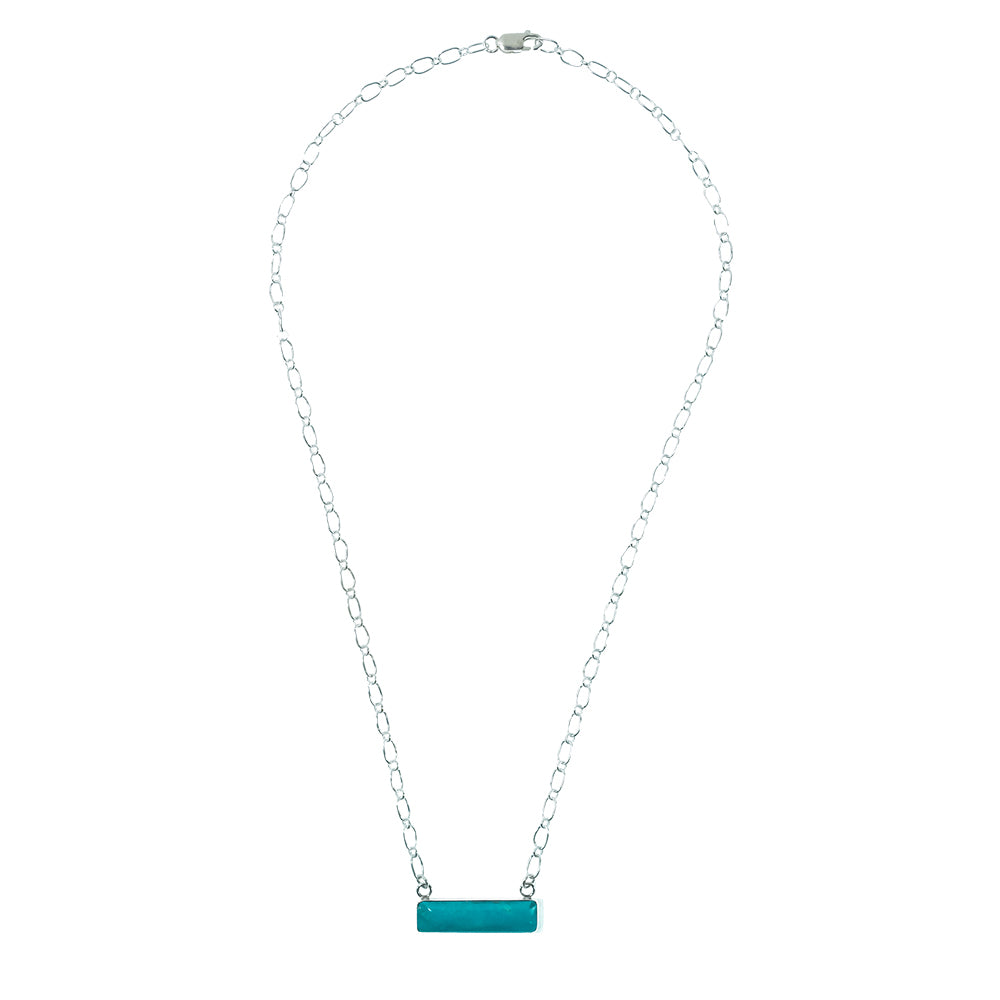 South Texas Tack Apparel Jewelry 18 Inch Native American Navajo Turquoise Pendant Sterling Silver Necklace