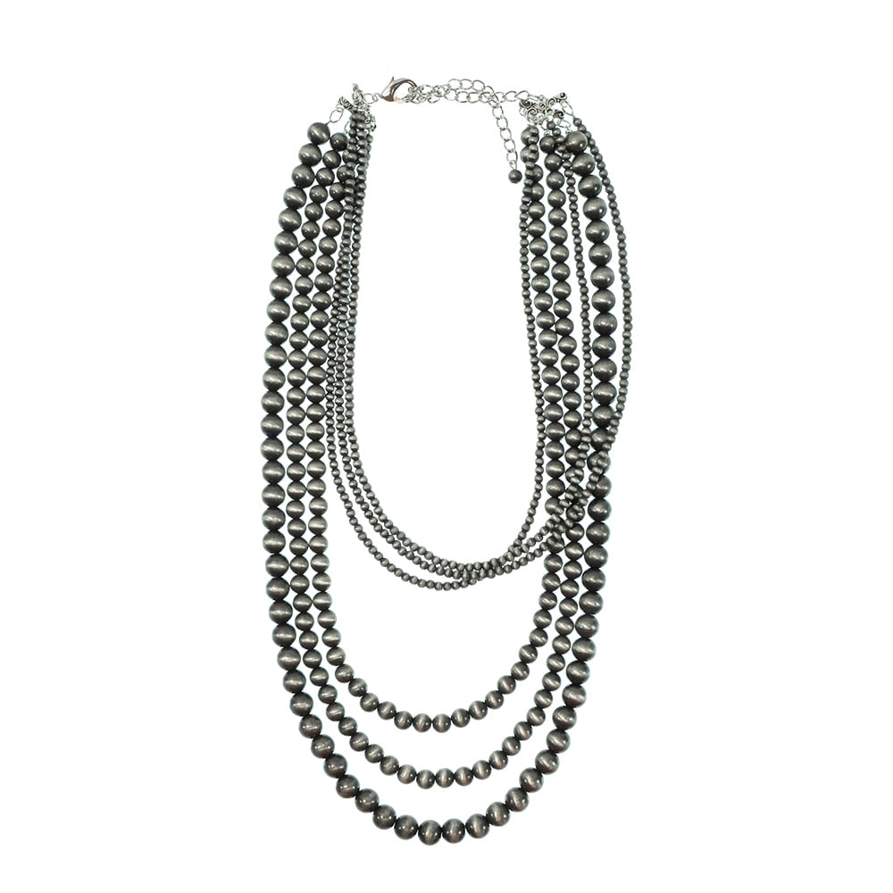 South Texas Tack Apparel Jewelry 20 Inch Six Strand Faux Navajo Pearl Necklace 20"