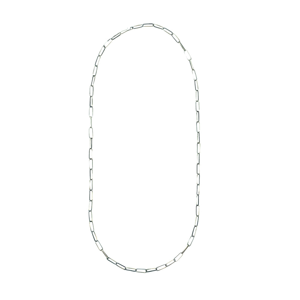 South Texas Tack Apparel Jewelry 24 Inch South Texas Tack Silver Paper Clip Chain Women's Necklace - 24"