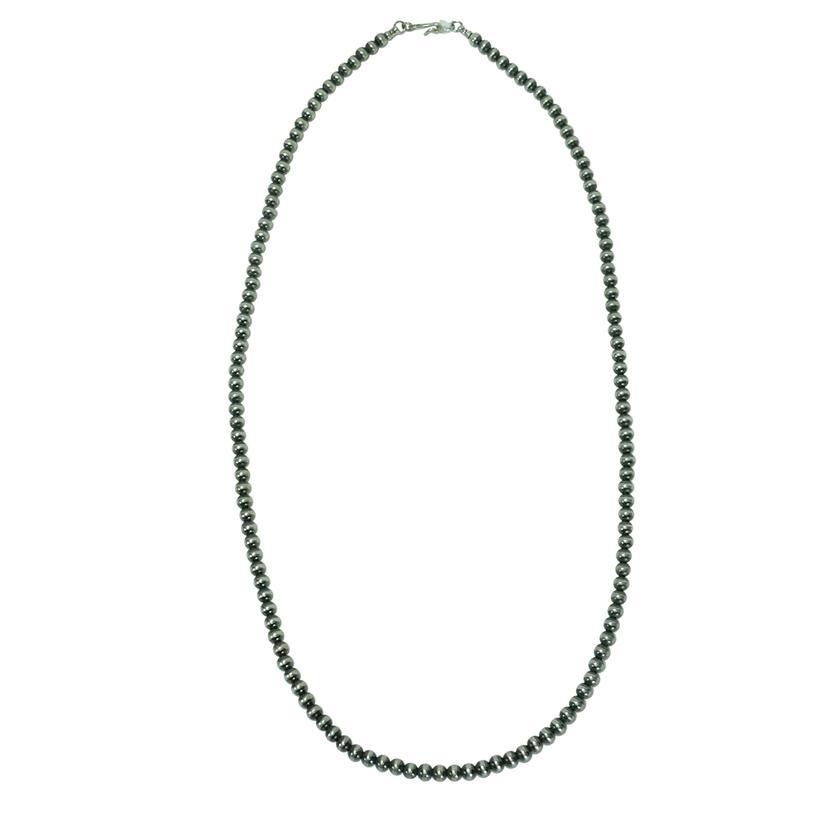 South Texas Tack Apparel Jewelry 26 Inch / Silver Navajo Pearl Necklace 5mm x 26inches