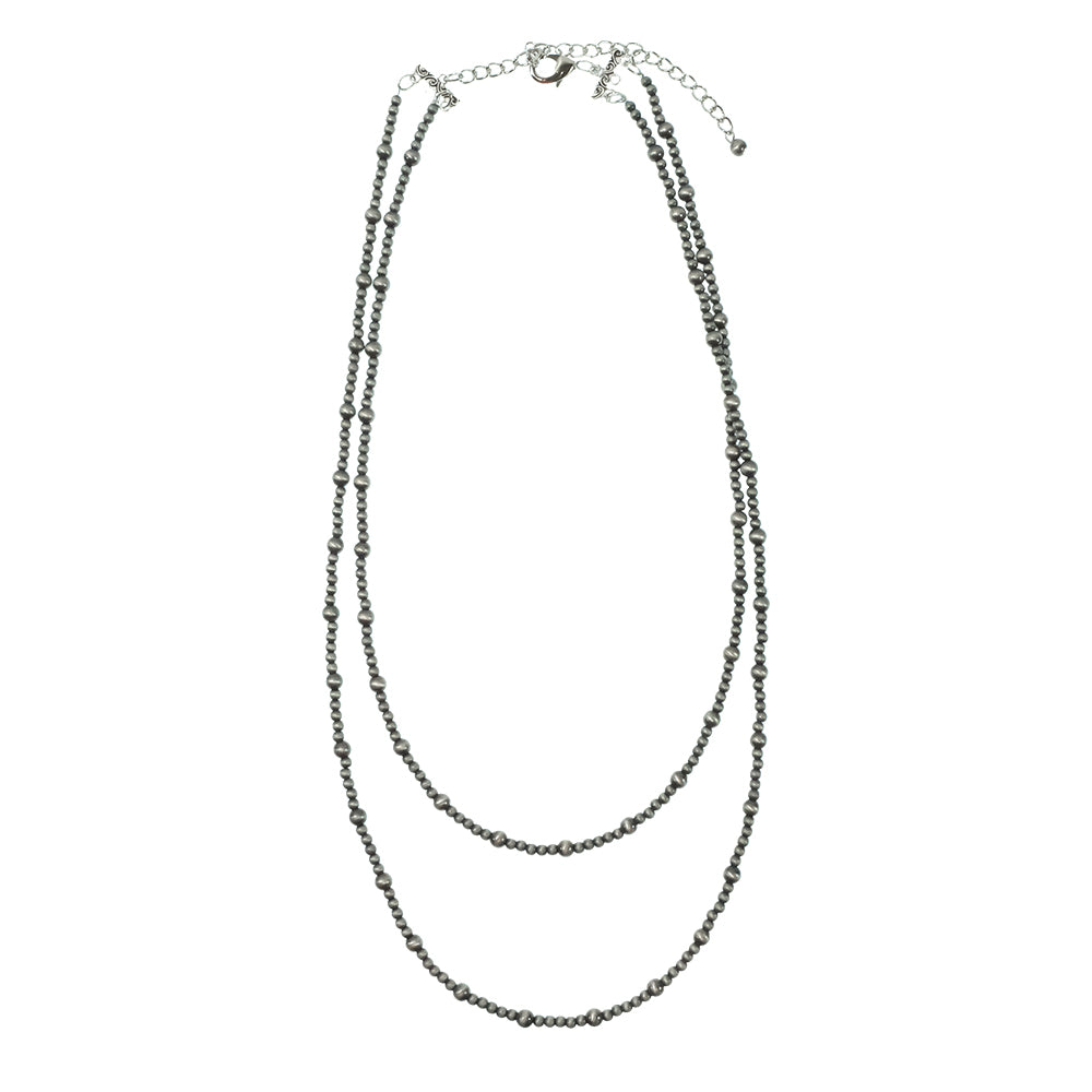 South Texas Tack Apparel Jewelry 26 Inch Two Strand Faux Navajo Bead Necklace 26"