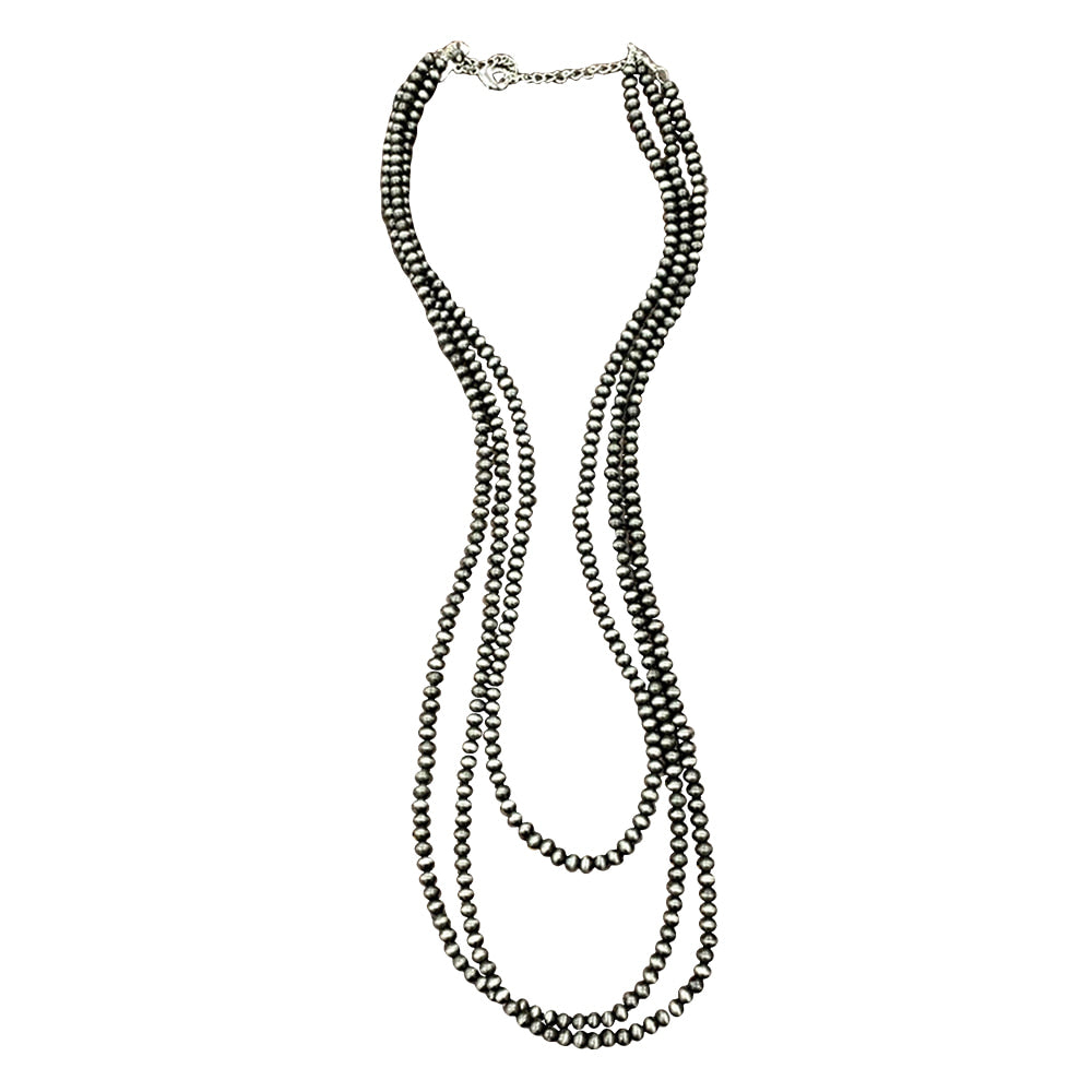 South Texas Tack Apparel Jewelry 3 Strand Faux Navajo Bead Necklace