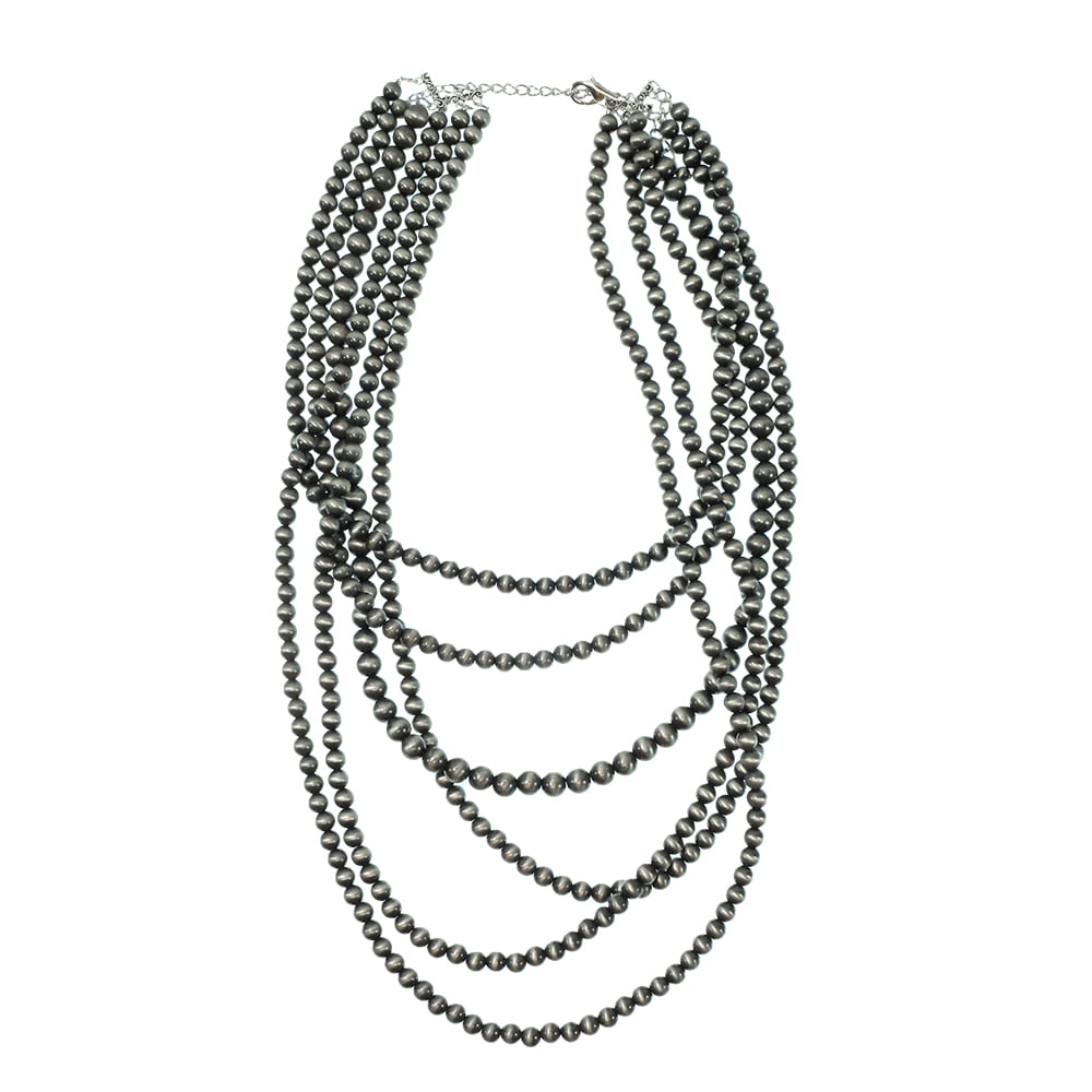 South Texas Tack Apparel Jewelry 32 Inch 6 Strand Faux Navajo Bead Necklace 32"