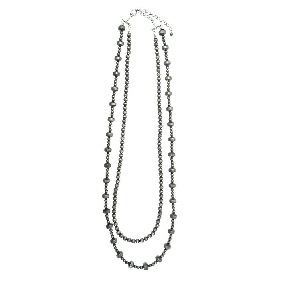 South Texas Tack Apparel Jewelry 34 Inch Two Strand Faux Bead Necklace 34"