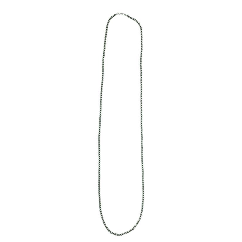 South Texas Tack Apparel Jewelry 48 Inch / Silver Navajo Pearl Necklace 5mm x 48inches