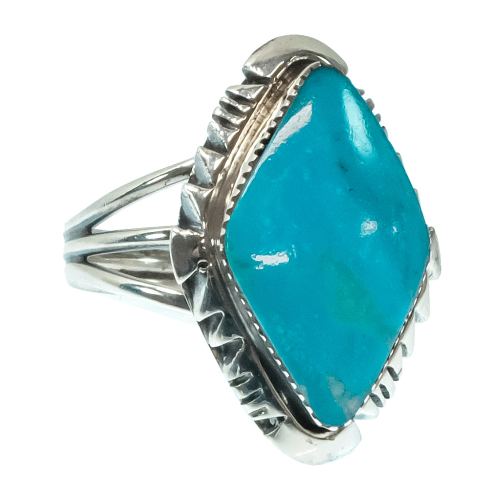South Texas Tack Apparel Jewelry 7 Calvin Belin Native American Navajo Sterling Silver Turquoise Ring