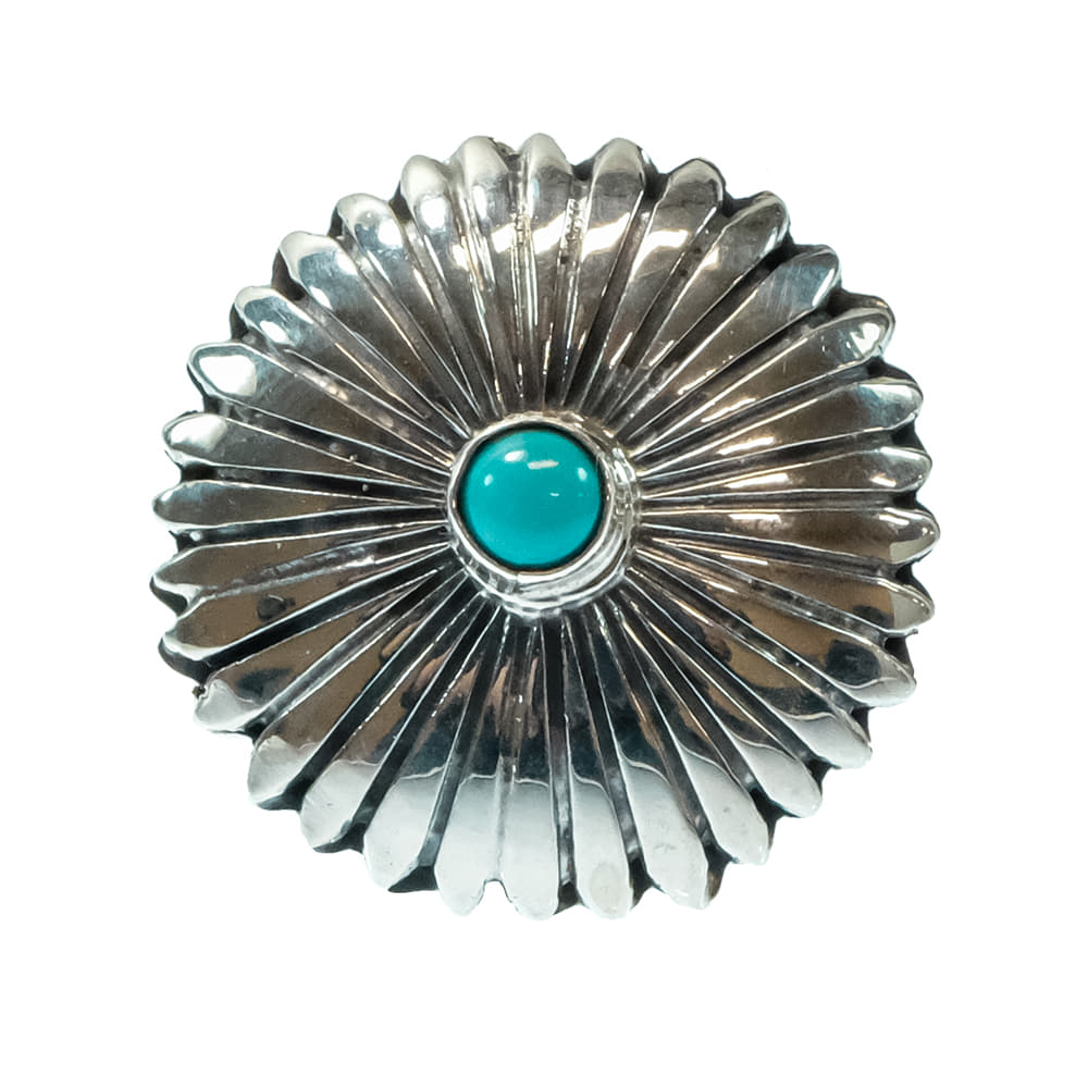 South Texas Tack Apparel Jewelry Alice R. Saunders Native American Navajo Sterling Silver Turquoise Ring
