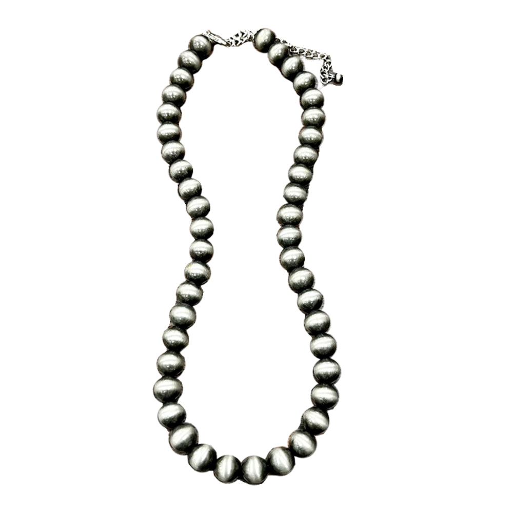 South Texas Tack Apparel Jewelry Big Navajo Faux Pearl 24" Necklace