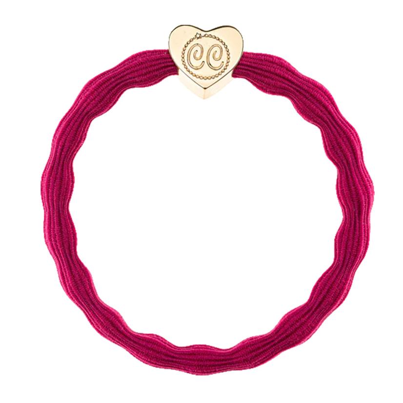 South Texas Tack Apparel Jewelry Fuchsia Charms by Charlotte Gold Heart with Fuchsia Bracelet