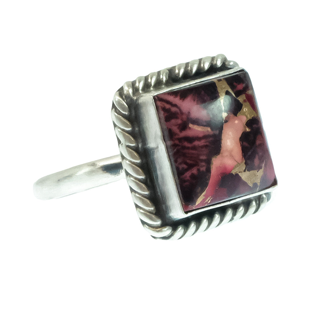 South Texas Tack Apparel Jewelry J Sterling Silver Turquoise Native American Navajo Compressed Ring