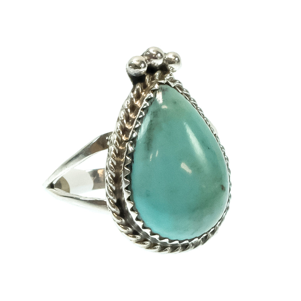 South Texas Tack Apparel Jewelry Jamie Saunders Native America Navajo Sterling Silver Turquoise Ring