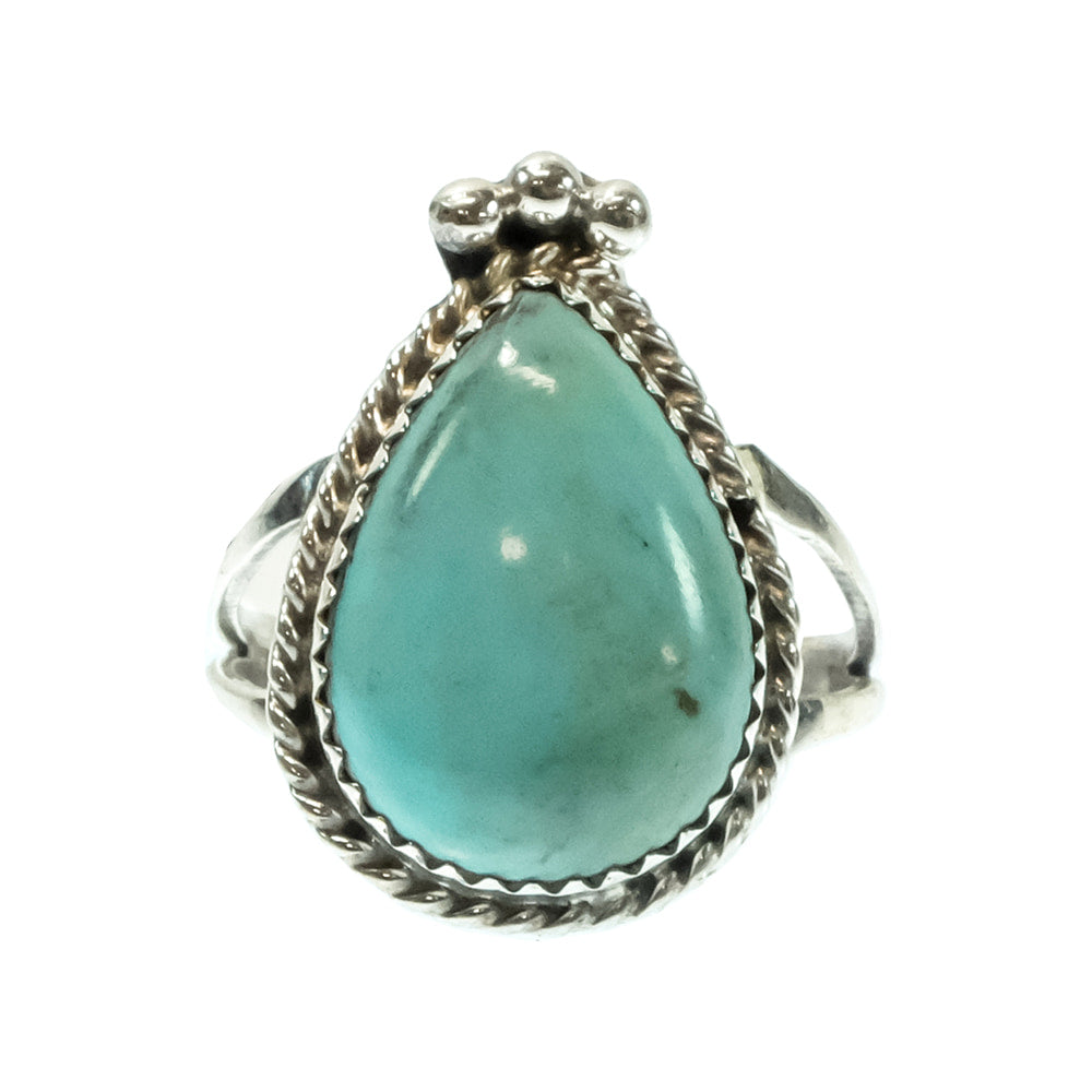 South Texas Tack Apparel Jewelry Jamie Saunders Native America Navajo Sterling Silver Turquoise Ring