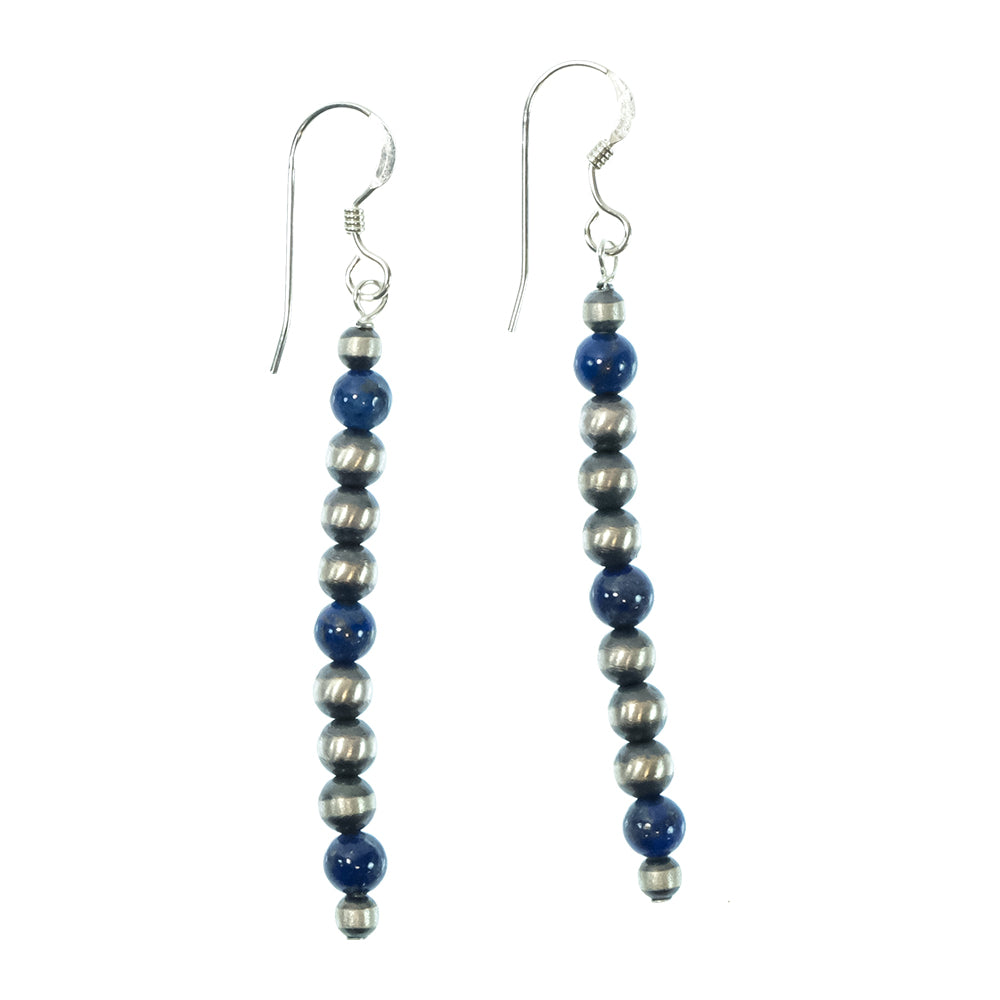 South Texas Tack Apparel Jewelry Lapis Oxidized and Lapis Dangle Earrings