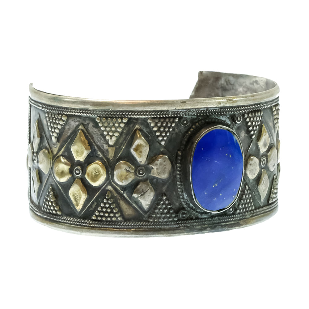 South Texas Tack Apparel Jewelry Lapis Vintage Tribal Blue Lapis Sterling Silver Cuff