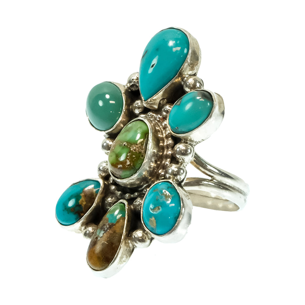 South Texas Tack Apparel Jewelry Native America Navajo By S Sterling Silver Kingman Turquoise Ring