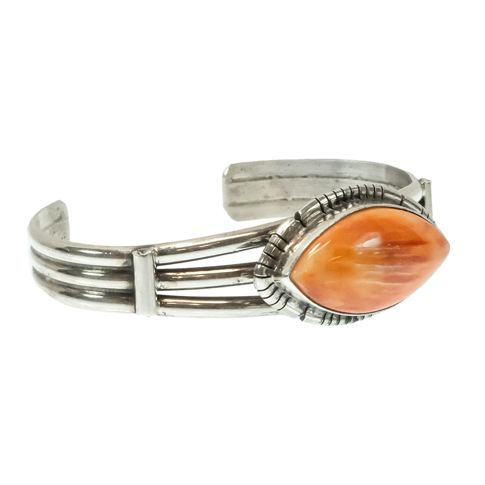 South Texas Tack Apparel Jewelry Native American Navajo Spiny Oyster Sterling Silver Cuff