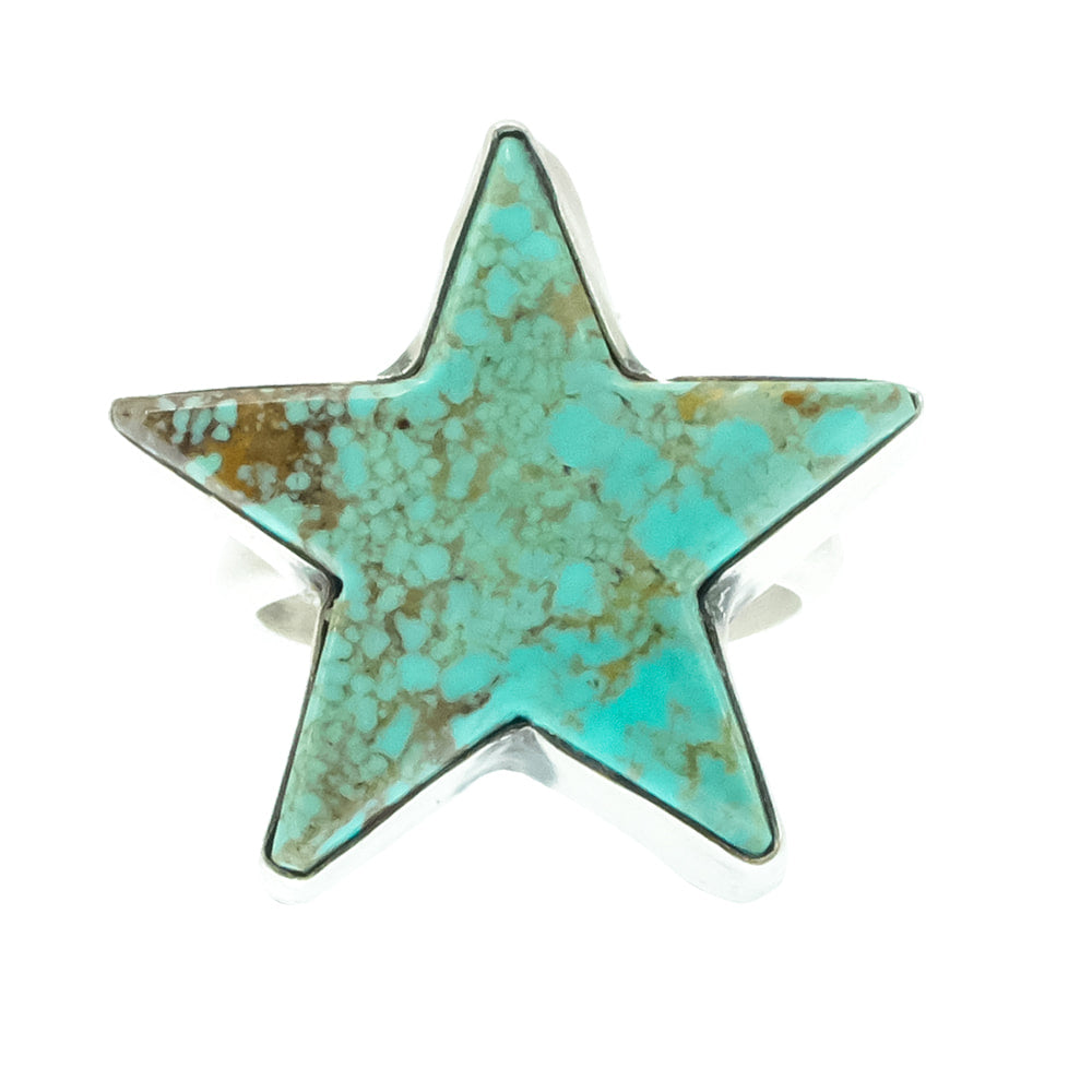 South Texas Tack Apparel Jewelry Native American Navajo Star Sterling Silver Turquoise Ring