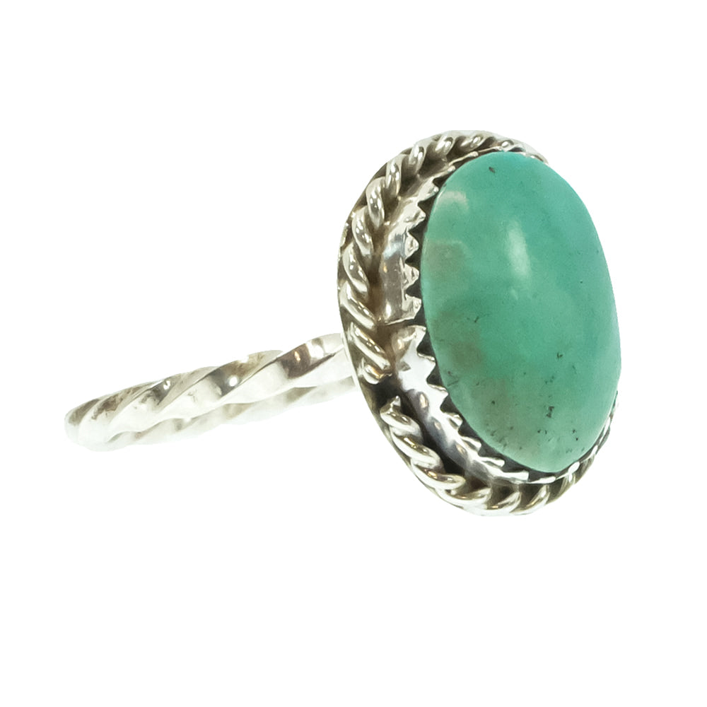 South Texas Tack Apparel Jewelry Native American Navajo Sterling Silver Turquoise Ring