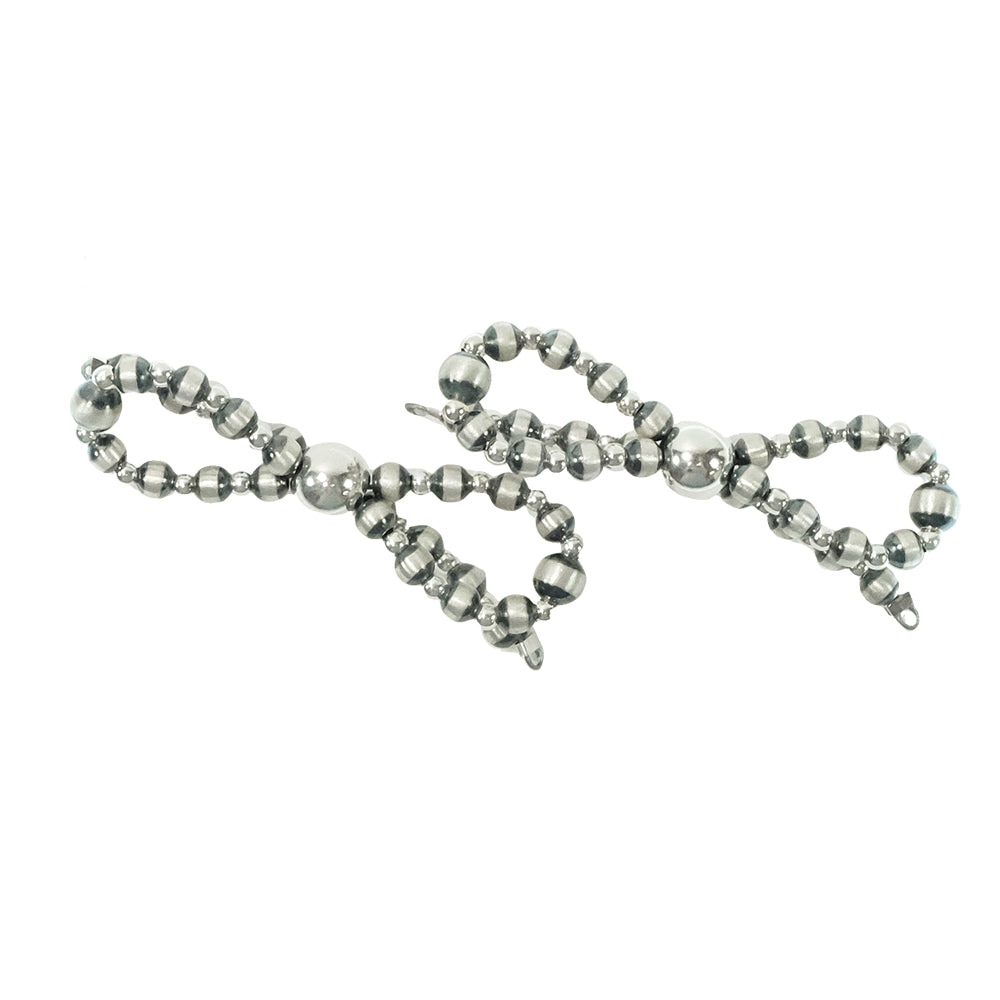 South Texas Tack Apparel Jewelry Oxidized Bead Bow Earrings