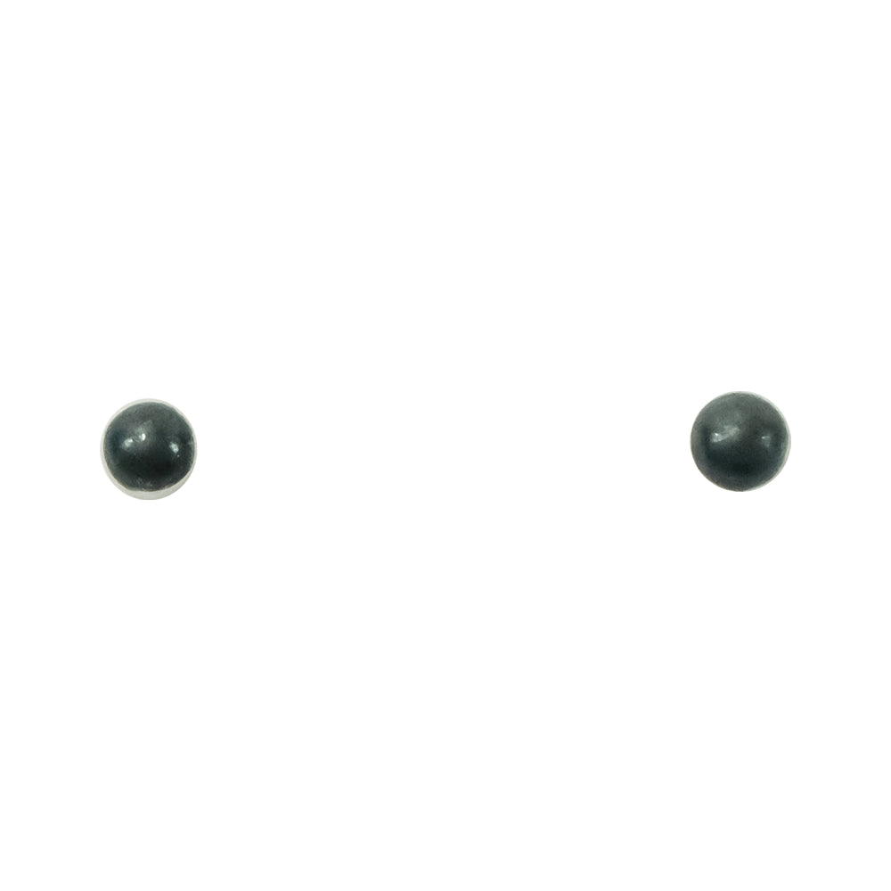 South Texas Tack Apparel Jewelry Oxidized Bead Sterling Silver 4MM Stud Earrings