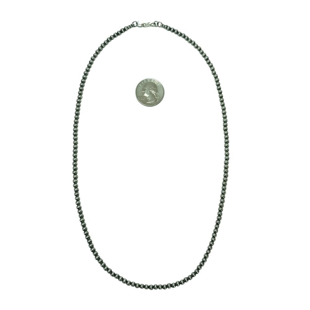 South Texas Tack Apparel Jewelry Silver / 22 Inch Navajo Pearl Necklace 4mm x 22inch