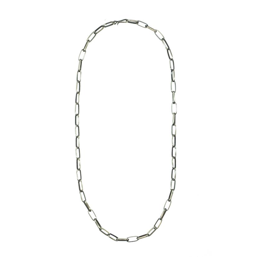 South Texas Tack Apparel Jewelry Silver / 24 Inch South Texas Tack  Silver Paper Clip Chain Link Women's Necklace