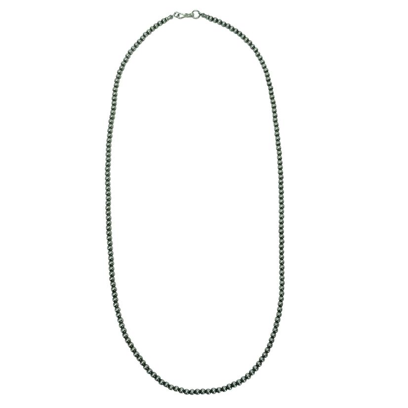 South Texas Tack Apparel Jewelry Silver / 26 Inch Navajo Pearl Necklace 4mm x 26inch