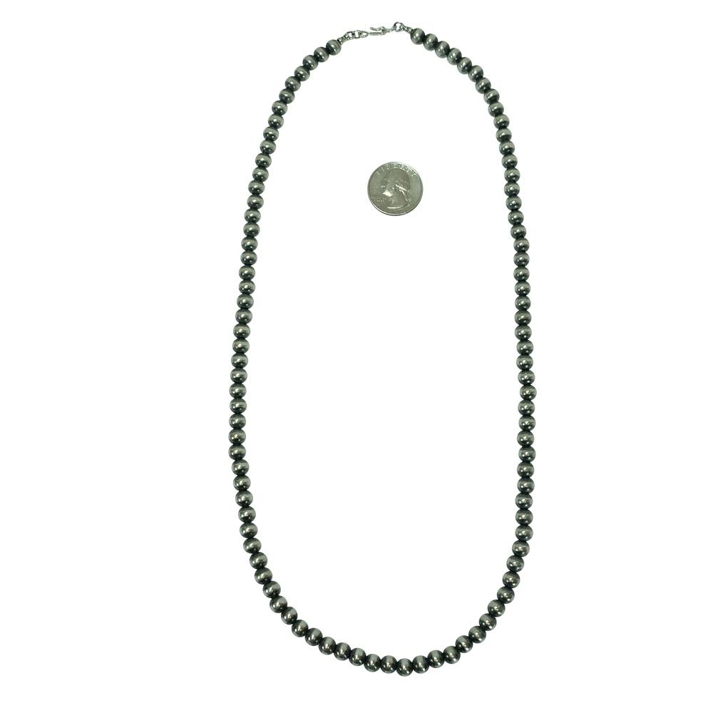 South Texas Tack Apparel Jewelry Silver / 26 Inch Navajo Pearl Necklace 7mm x 26inches