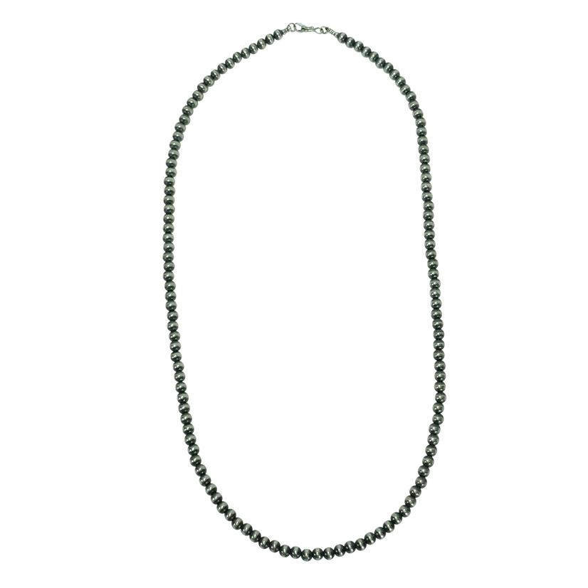 South Texas Tack Apparel Jewelry Silver / 28 Inch Navajo Pearl Necklace 6mm x 28inches