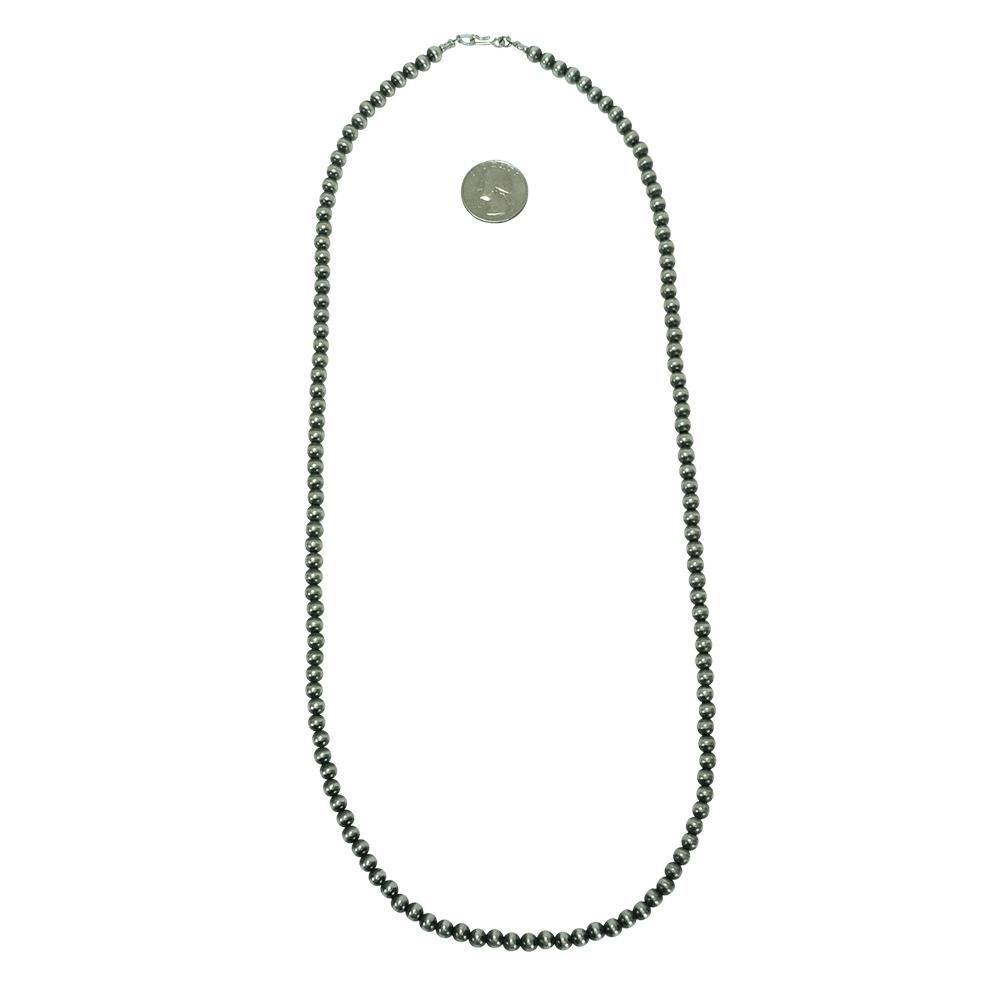 South Texas Tack Apparel Jewelry Silver / 30 Inch Navajo Pearl Necklace 6mm x 30inches