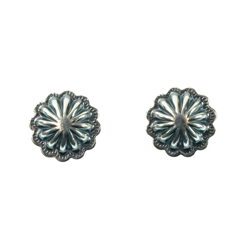 South Texas Tack Apparel Jewelry Silver Sterling Silver Concho Earrings