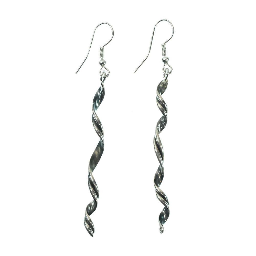 South Texas Tack Apparel Jewelry Silver Sterling Silver Twisted Dangle Earrings