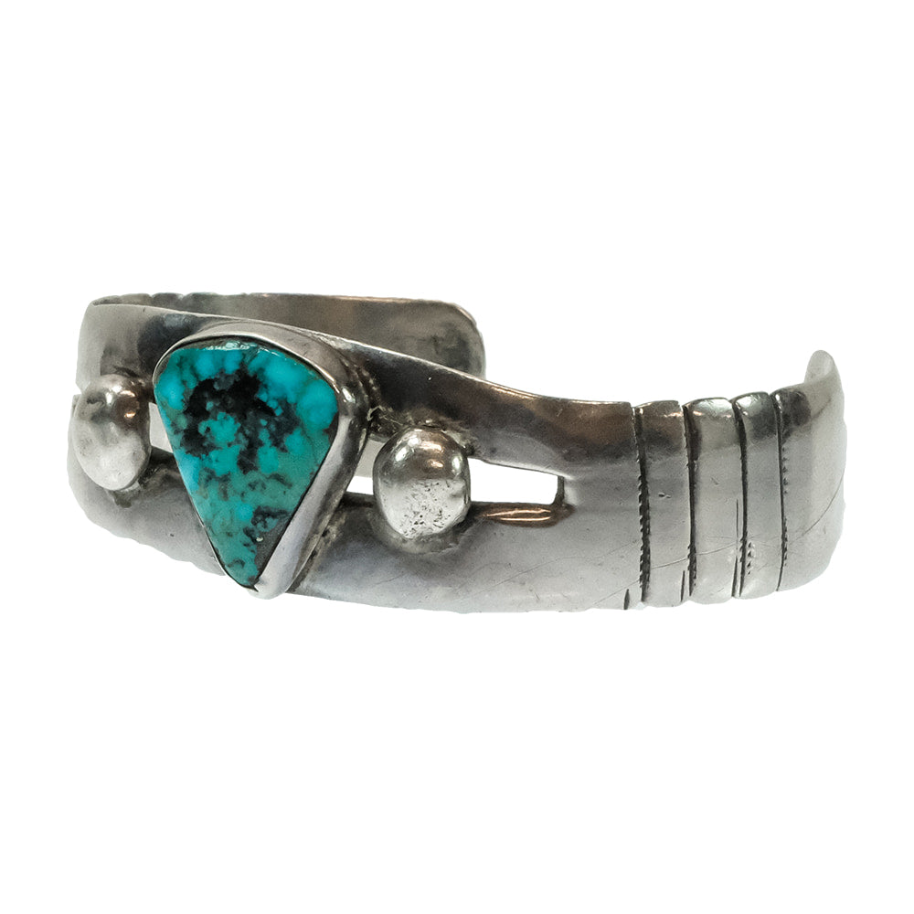 South Texas Tack Apparel Jewelry South Texas Tack Turquoise Tear Drop Silver Vintage Cuff