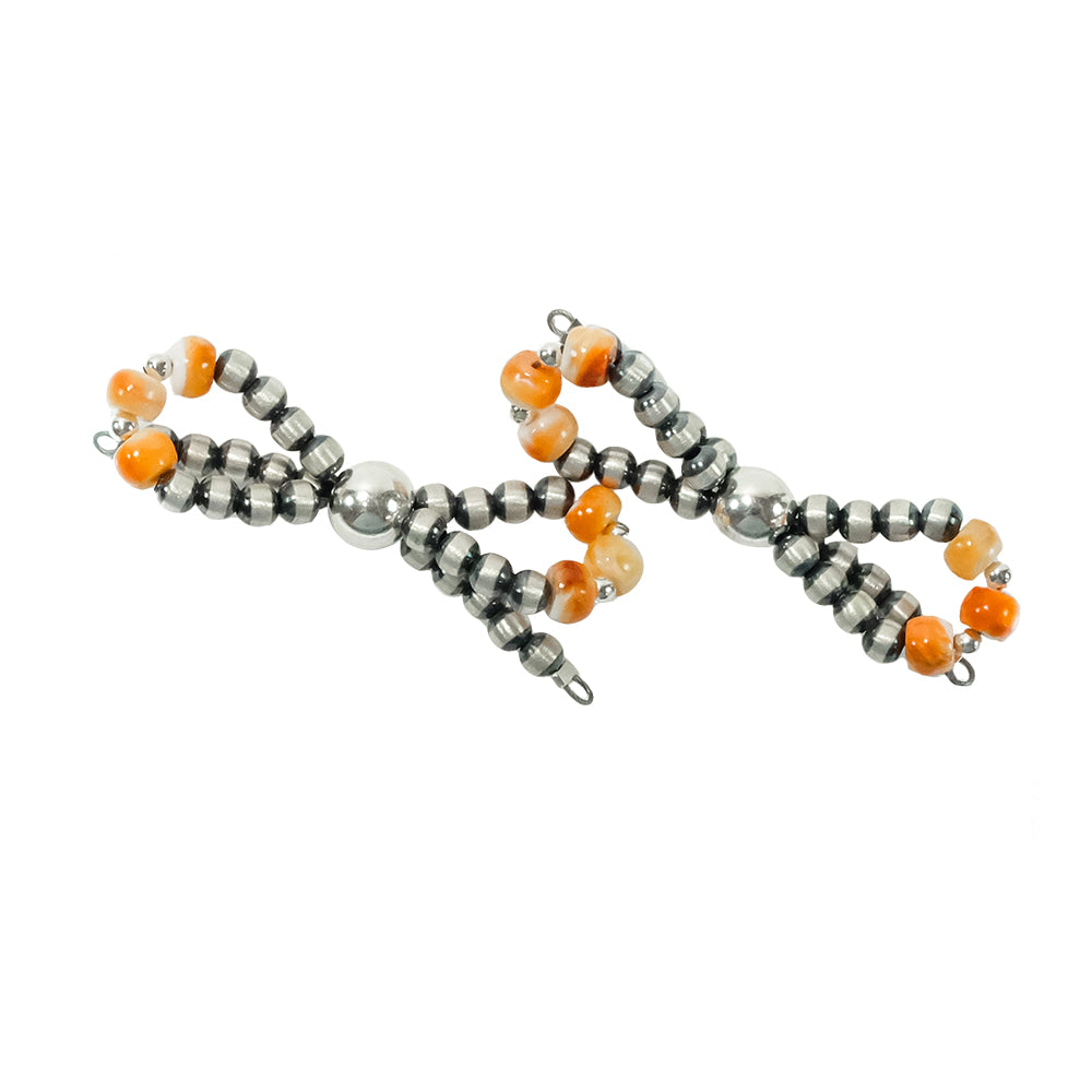 South Texas Tack Apparel Jewelry Spiny Oyster Spiny Oyster and Oxidized Bead Bow Earrings
