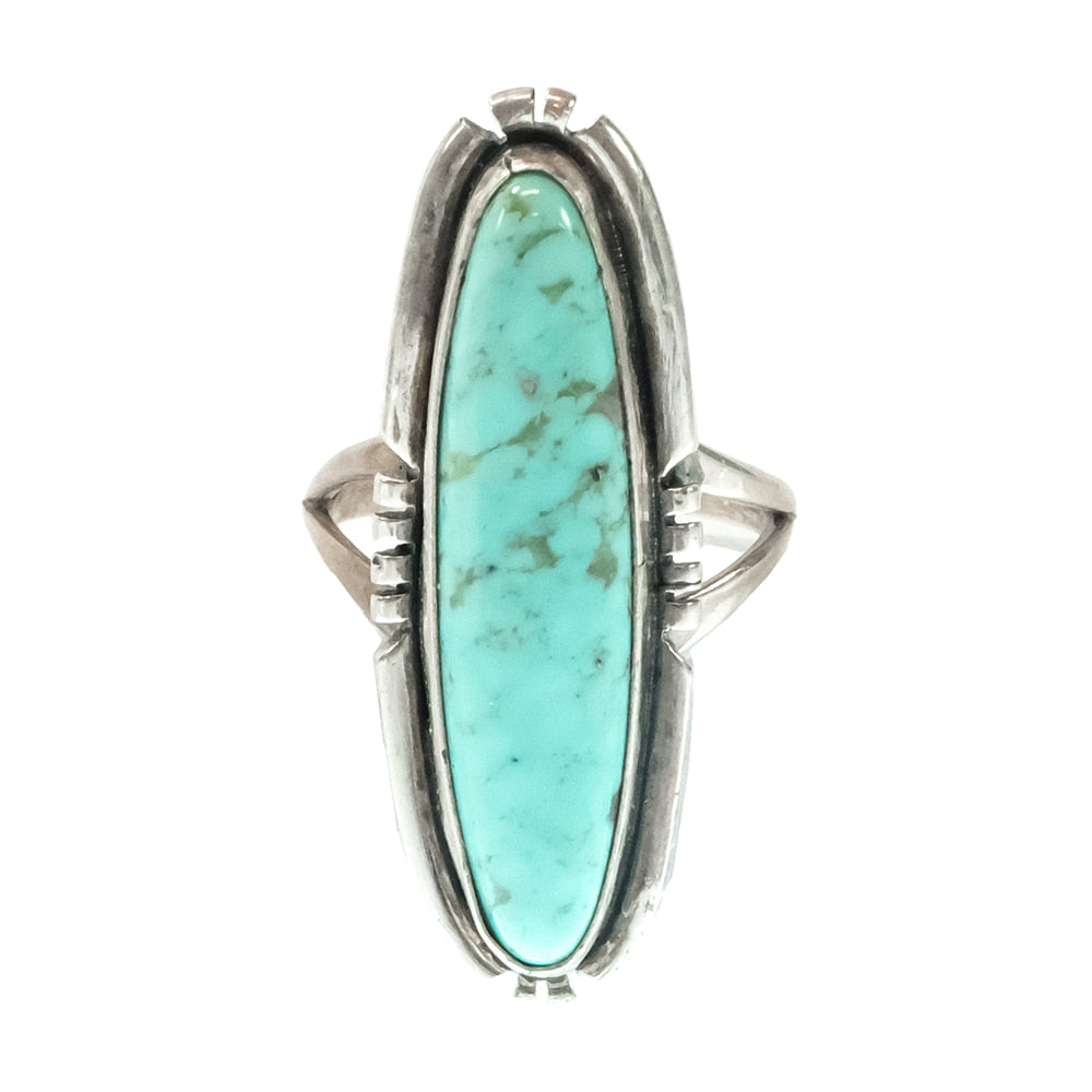 South Texas Tack Apparel Jewelry T.S. Sterling Silver and Turquoise Ring Size 7