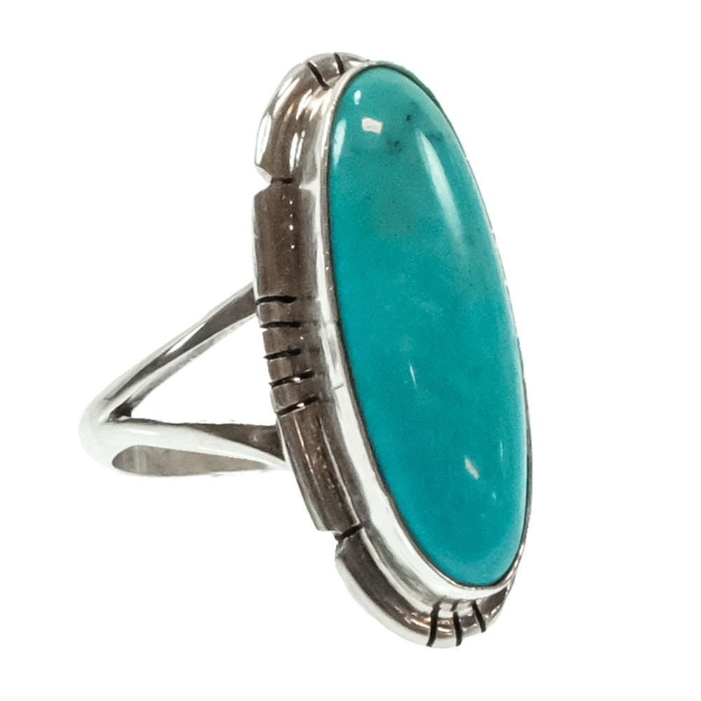 South Texas Tack Apparel Jewelry Turquoise / 9.5 S.E. Native American Navajo Sterling Silver Turquoise Ring